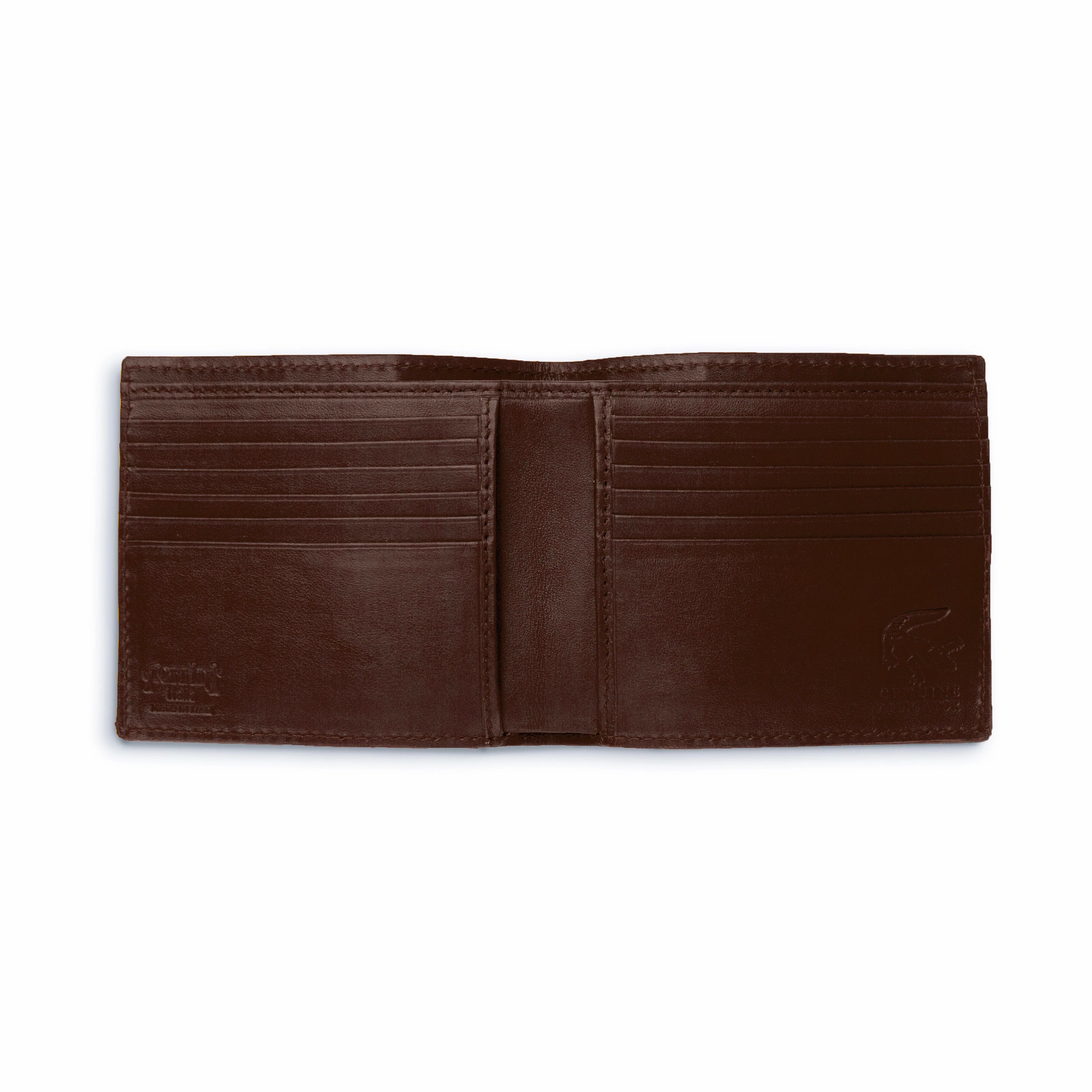Alligator Hipster Wallet for Men - Brown