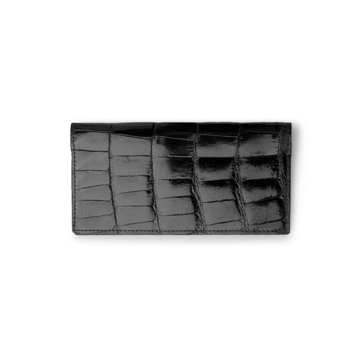 Alligator Checkbook Holder - Black