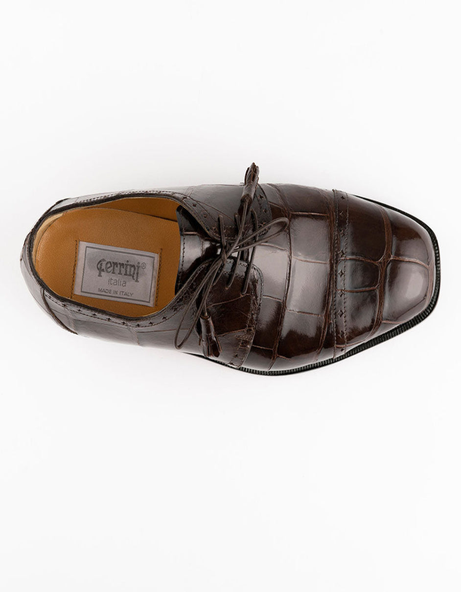 Ferrini 3798 Alligator Cap Toe Dress Shoe