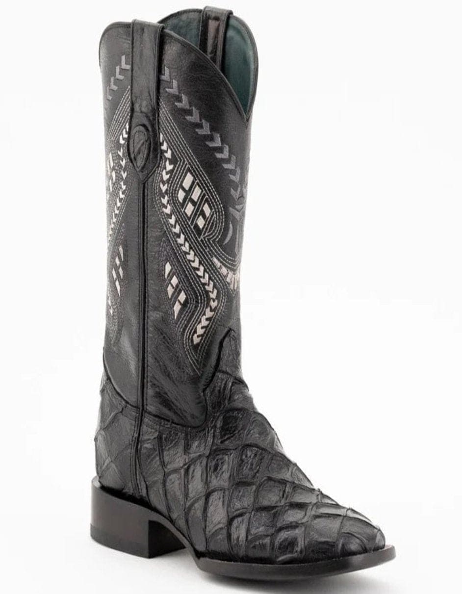 Ferrini Bronco Pirarucu Print Boots Black