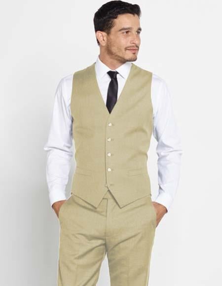 Men's Vest Matching Solid Regular Fit Dress Pants Set + Any Color Shirt & Tie Royal Blue