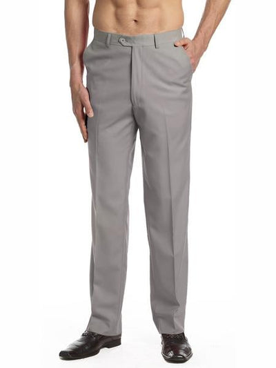 Men s Silver Grey Dress Pants Trousers Slacks