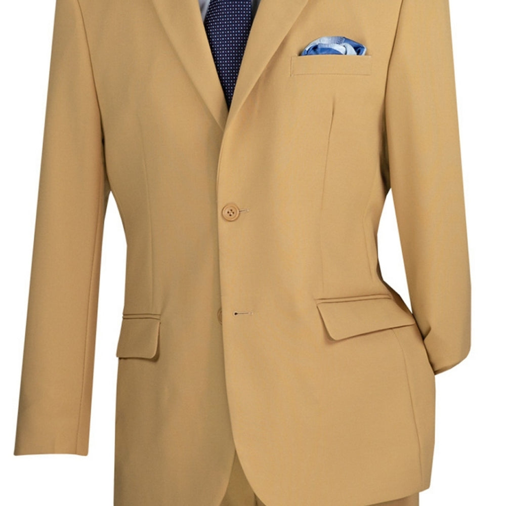 Lucci 2-Button with Flat Front Slacks Budget Slim Fit Suit - Navy