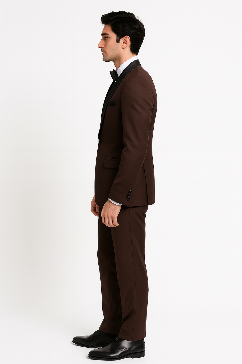 Chocolate Brown Tuxedo with Satin Peak Lapel
