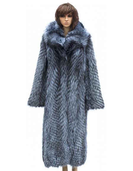 Winter Fur Full Length Crystal Fox Color Jacket