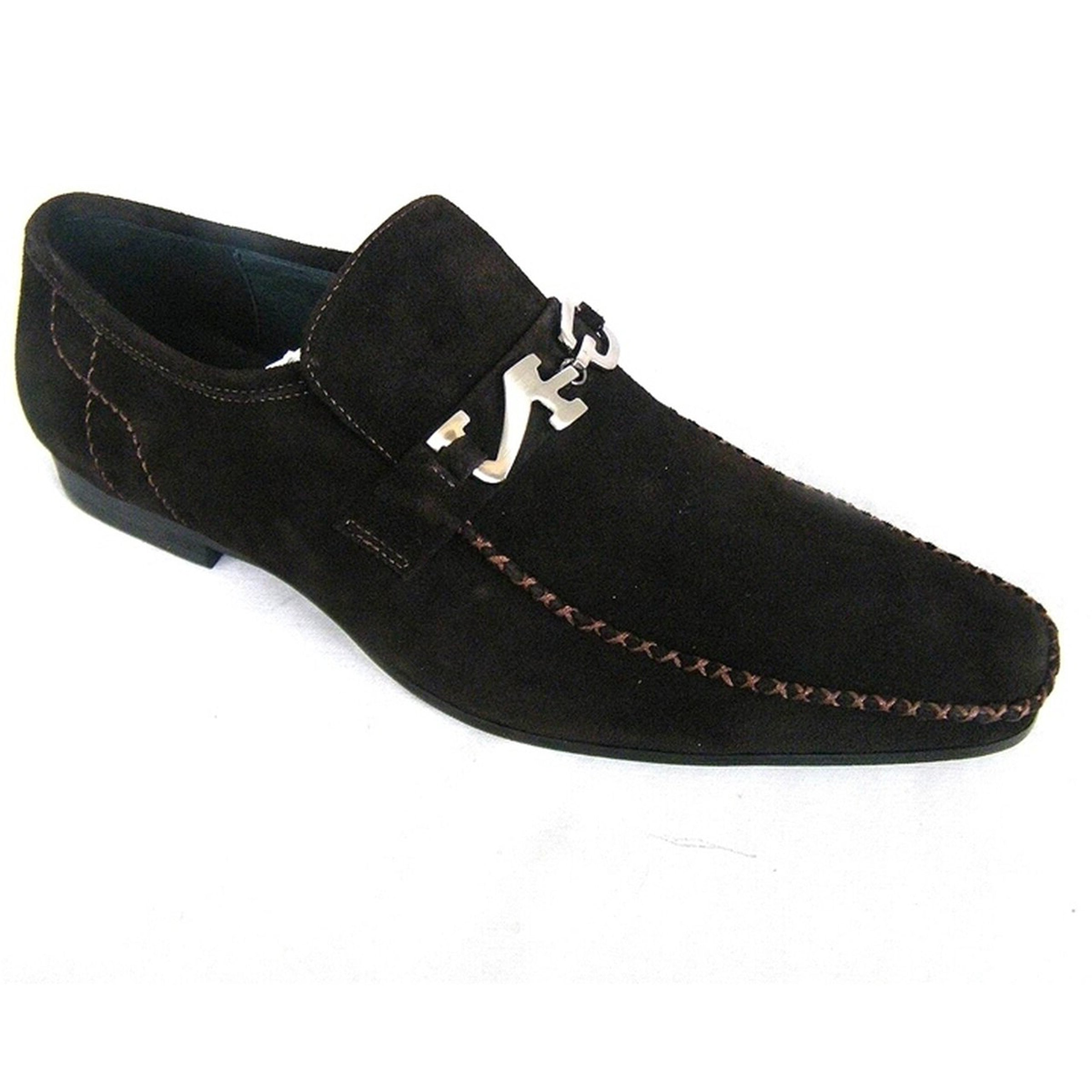 Brown Suede Slip-On Loafer by Zota