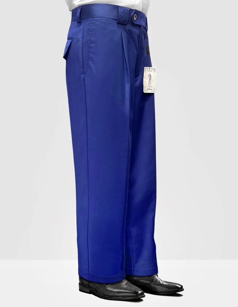 Solid Color Wide Leg Pants Royalblue