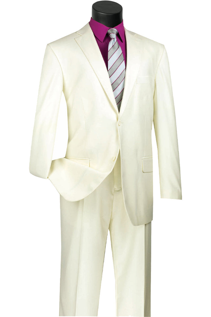 Classic Fit 2 Button Ivory Suit for Men