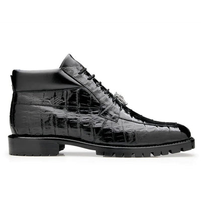Belvedere Gallardo Caiman Dress Hiker Boot Black
