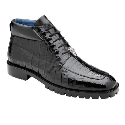 Belvedere Gallardo Caiman Dress Hiker Boot Black