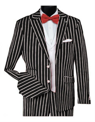 Bold 1920s Gangster Pinstripe Suit