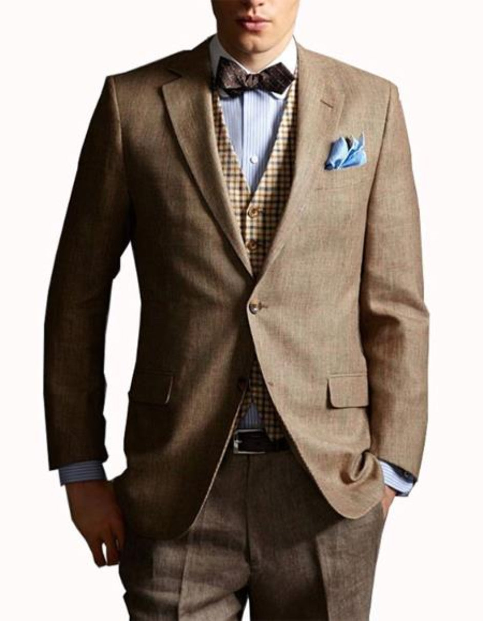 Gatsby-Inspired Wool Suit for Men