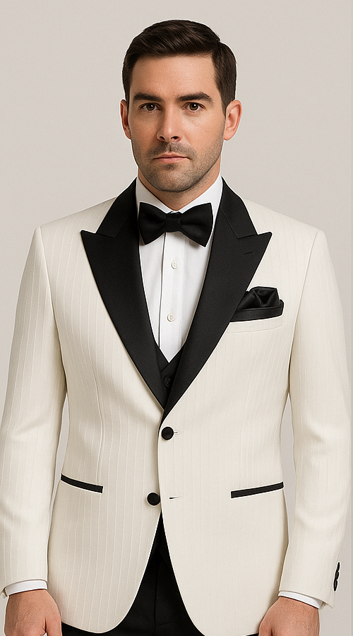 Black Gatsby Tuxedo - 1920s Classic Formal Suit