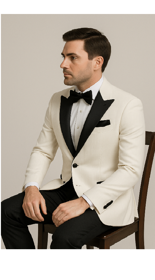 Black Gatsby Tuxedo - 1920s Classic Formal Suit