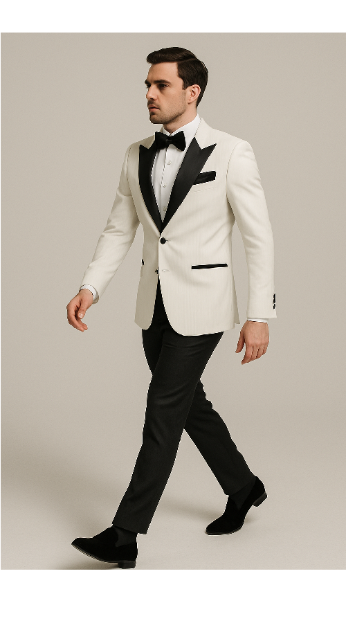 Black Gatsby Tuxedo - 1920s Classic Formal Suit