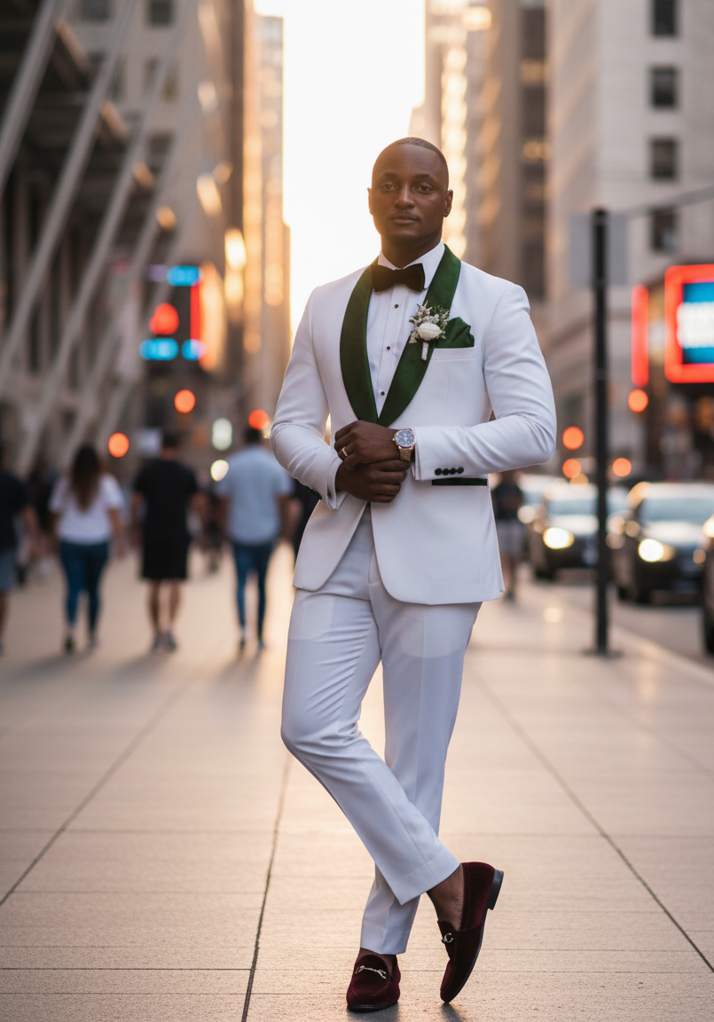 Emerald Green Tuxedo - Hunter Green Tuxedo + Vested Suit