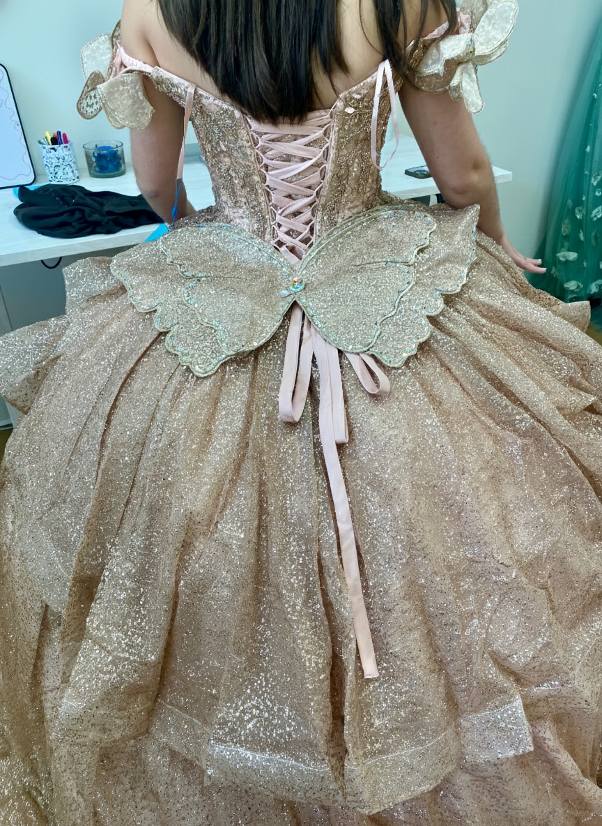 Sweet 16 Dress Off Shoulder Floral Lace Prom Ball Gown By Layla K LK265
