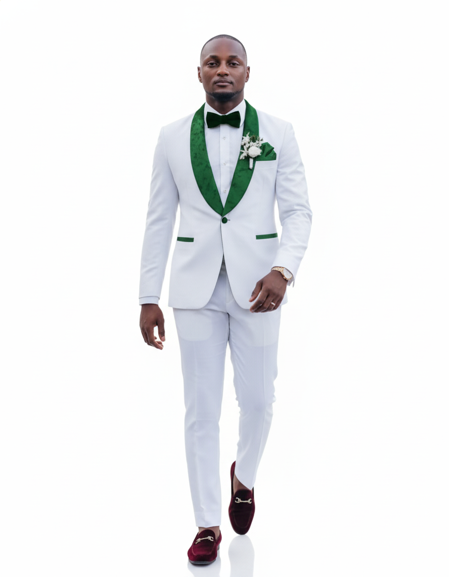 Emerald Green Tuxedo - Hunter Green Tuxedo + Vested Suit
