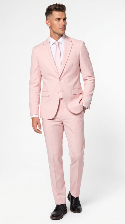Men’s Light Pink Blush Suit, Formal Wedding Prom Dress Suit for Men