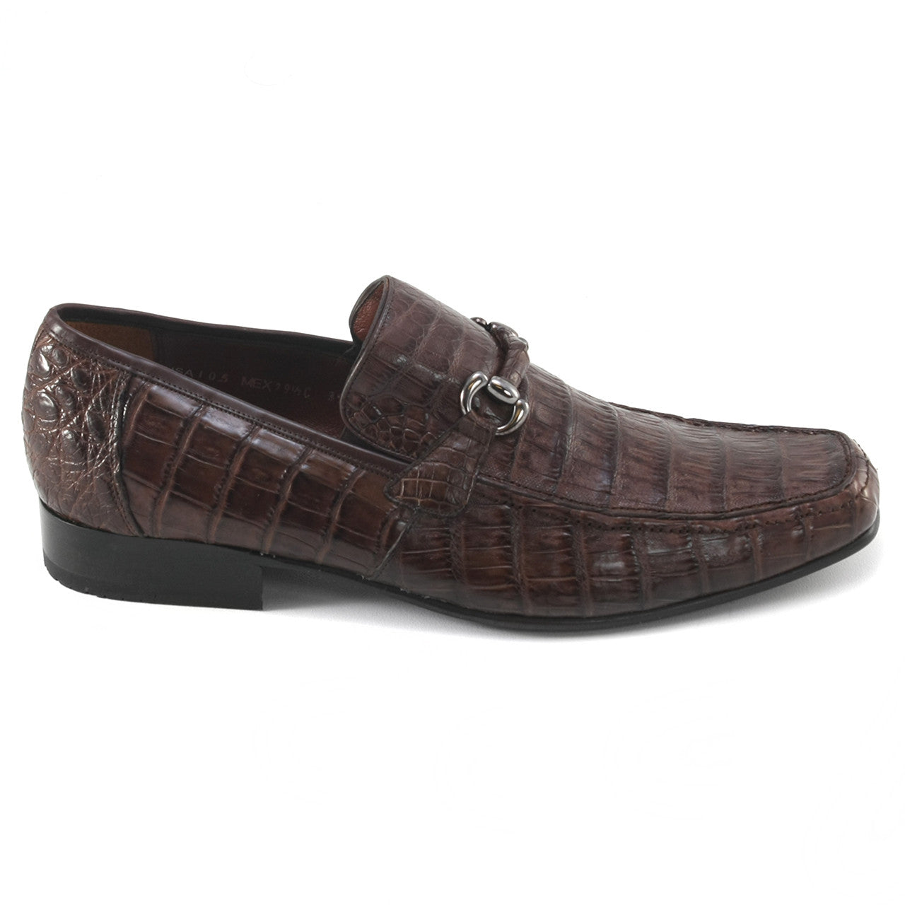 Caiman Crocodile Brown Slip-On Loafers