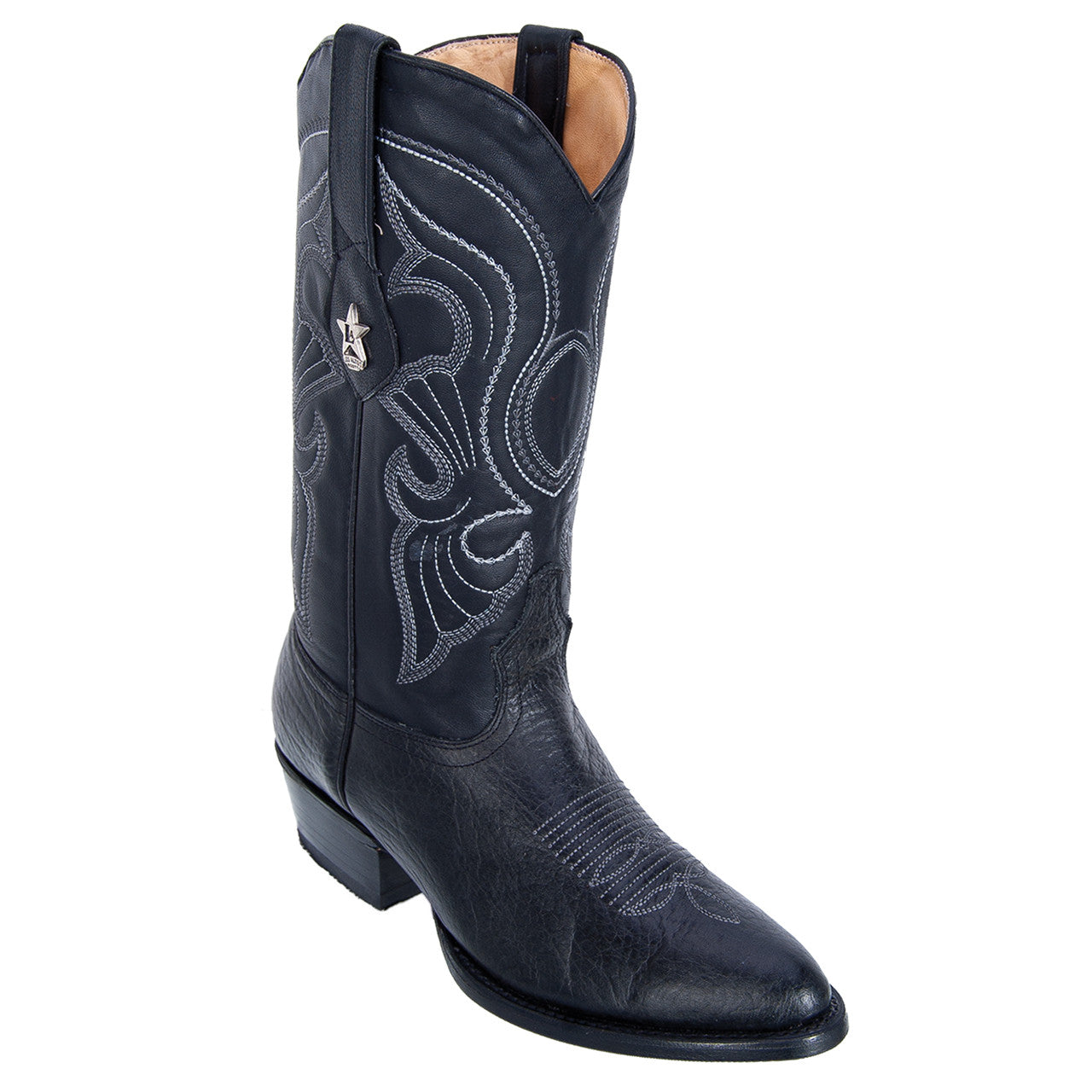 Los Altos Black Bull Shoulder Leather Boots