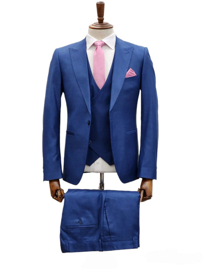 Giovanni Testi Navy 3 Piece Suit with Vest