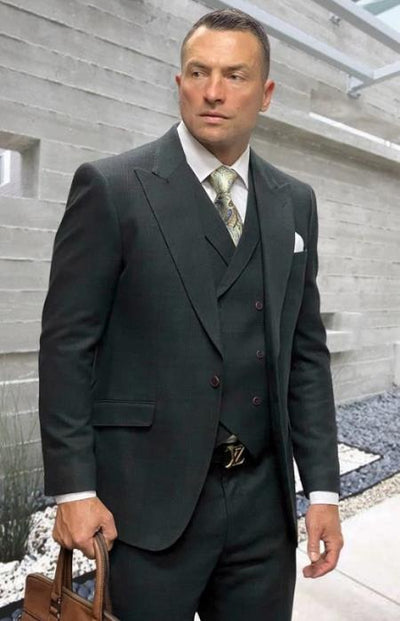 Glen Plaid Tweed Wool Suit - Vintage Style