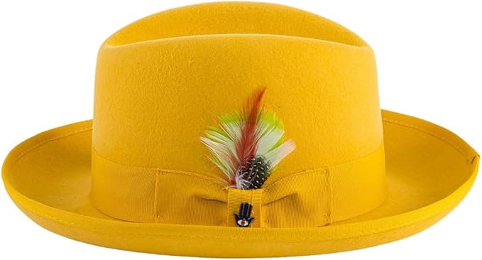 Premium Godfather Homburg Hat in Gold