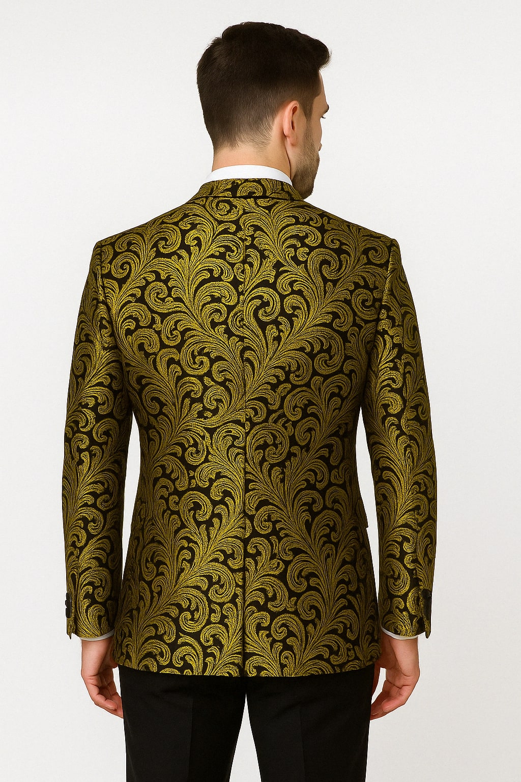 Gold Paisley Tuxedo Blazer & Bow Tie Set
