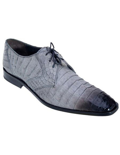 Men's Gray Genuine Crocodile Los Altos Oxfords Style Dress Shoes