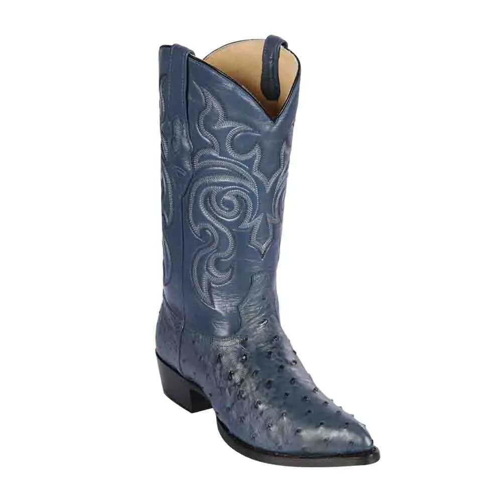 Los Altos Blue Jean J-Toe Ostrich Boots