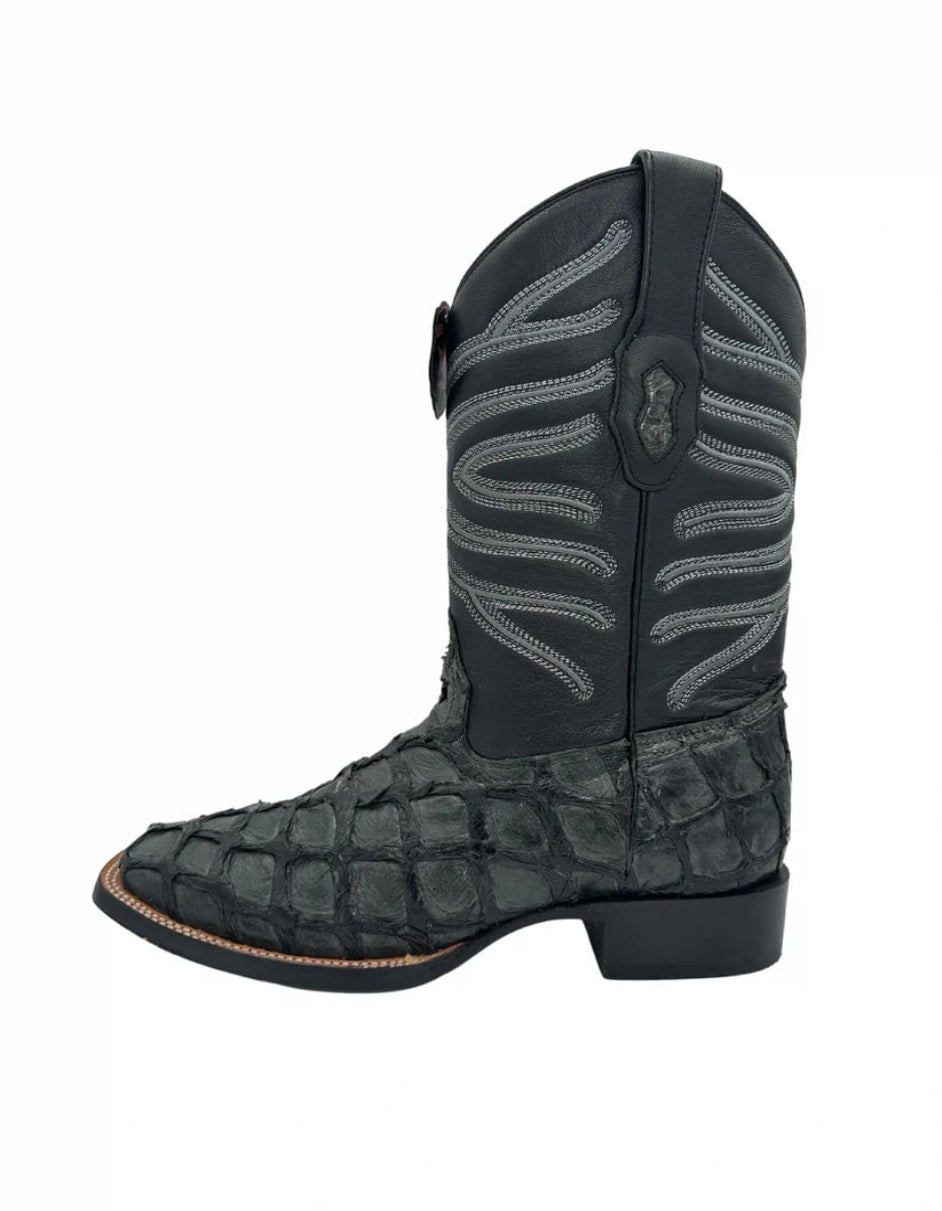 Men's Pirarucu Wide Square Toe Boot by Los Altos