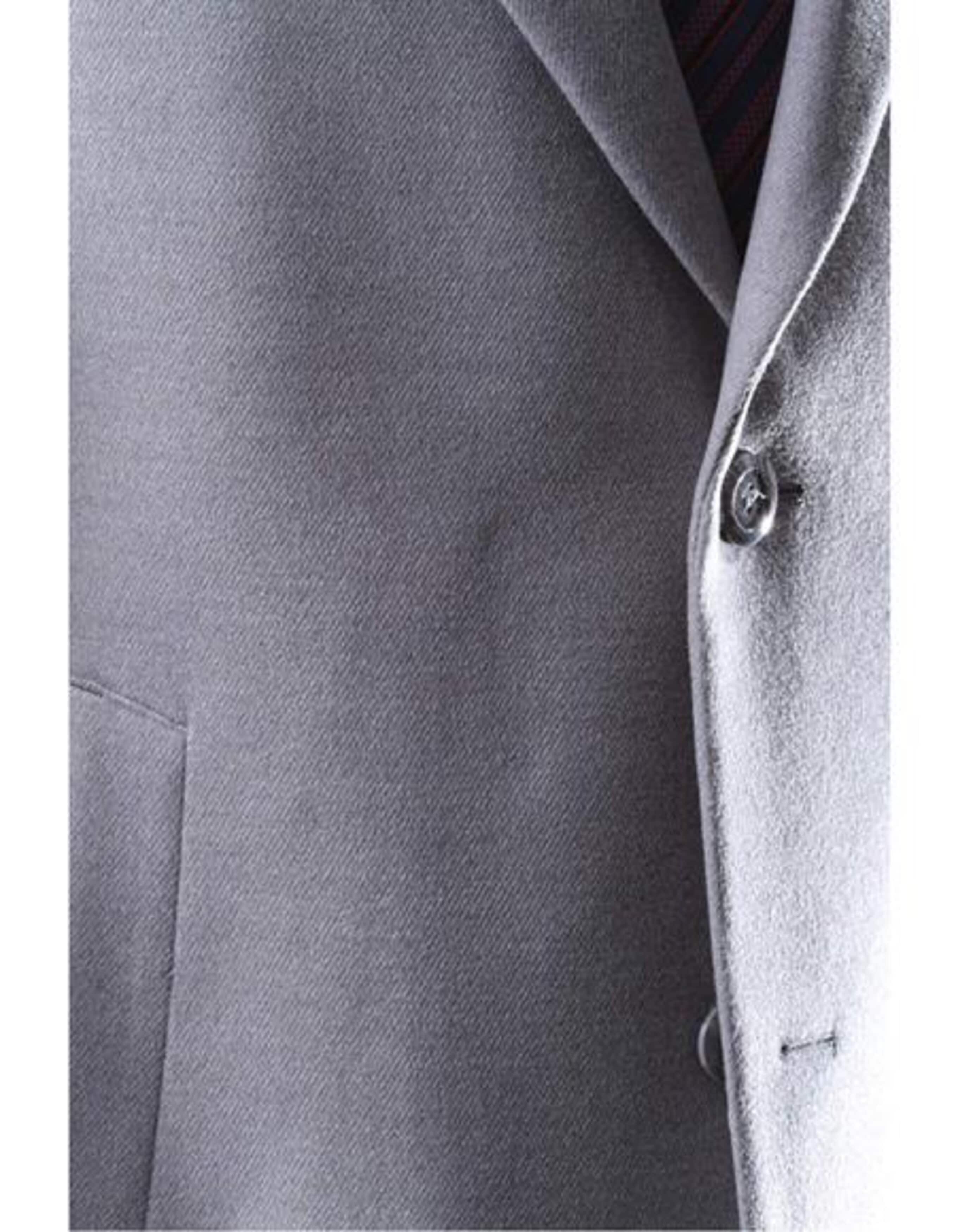 Gray Two Button Long Men's Overcoat