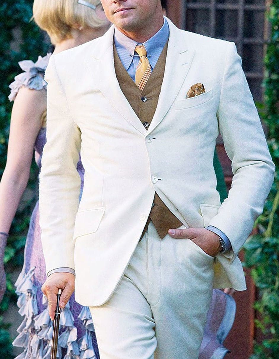 Men's Great Gatsby Cream Suit - Leonardo DiCaprio Style