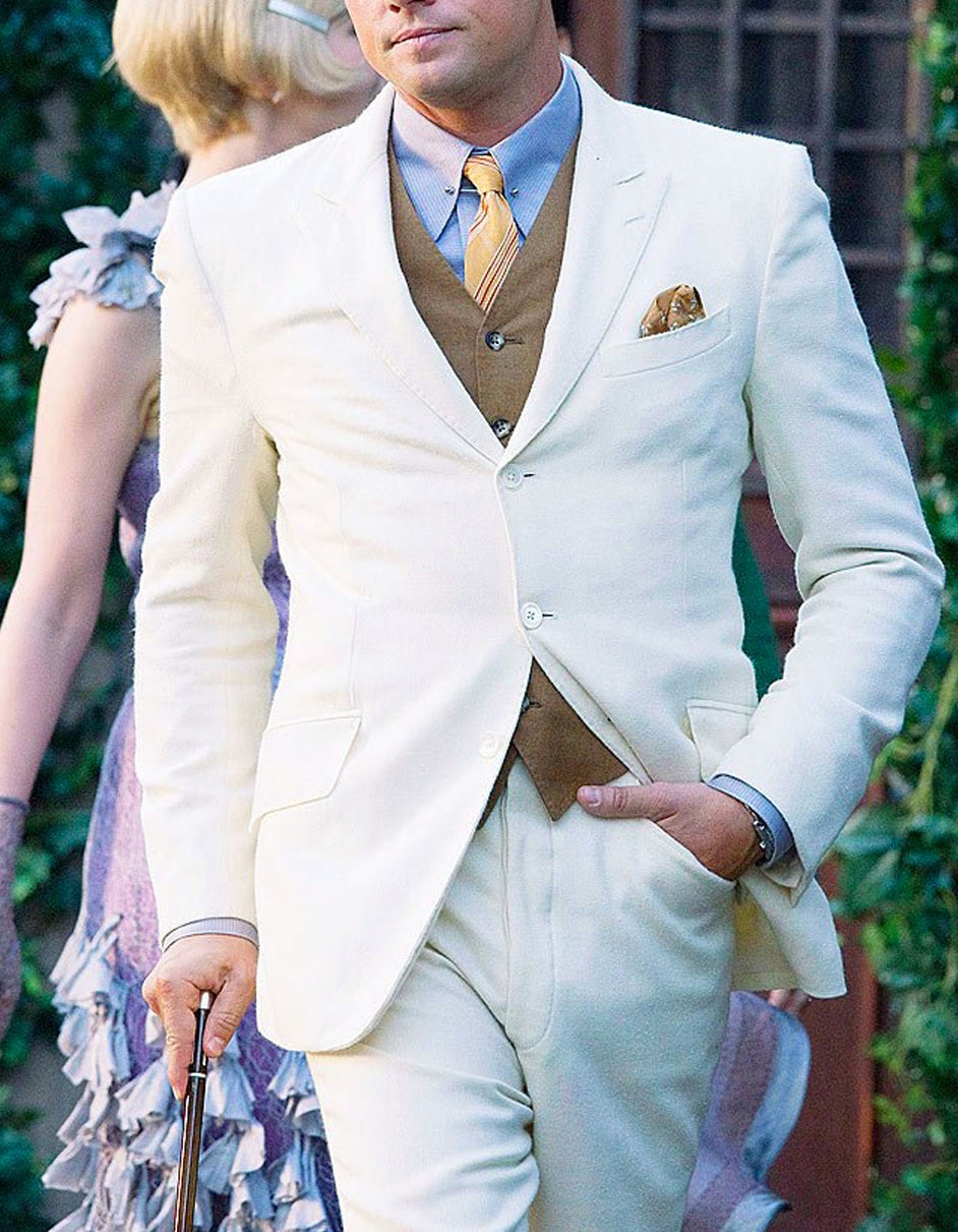 Cream Gatsby-Inspired Suit for Men