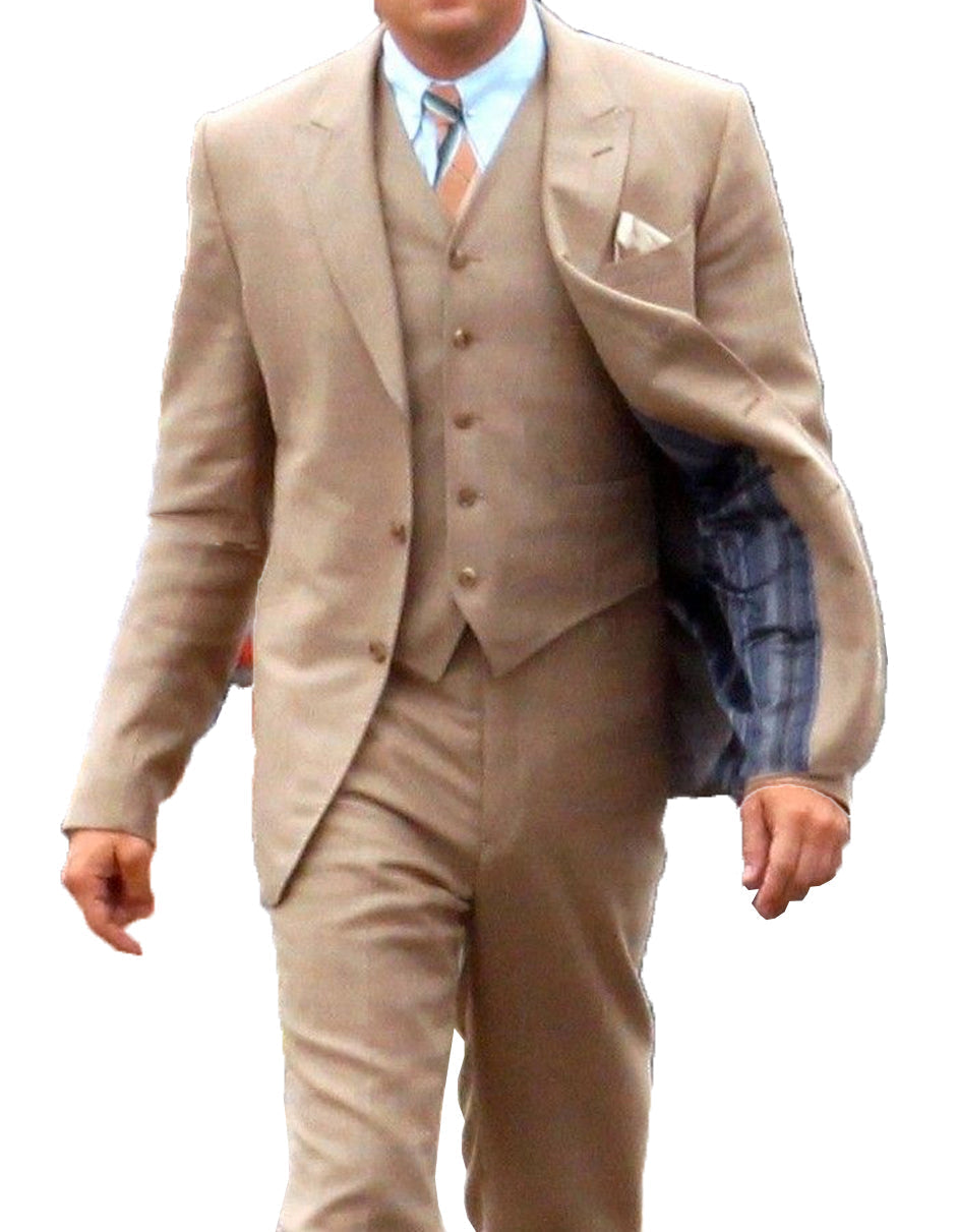 Leonardo DiCaprio Gatsby Light Brown Suit