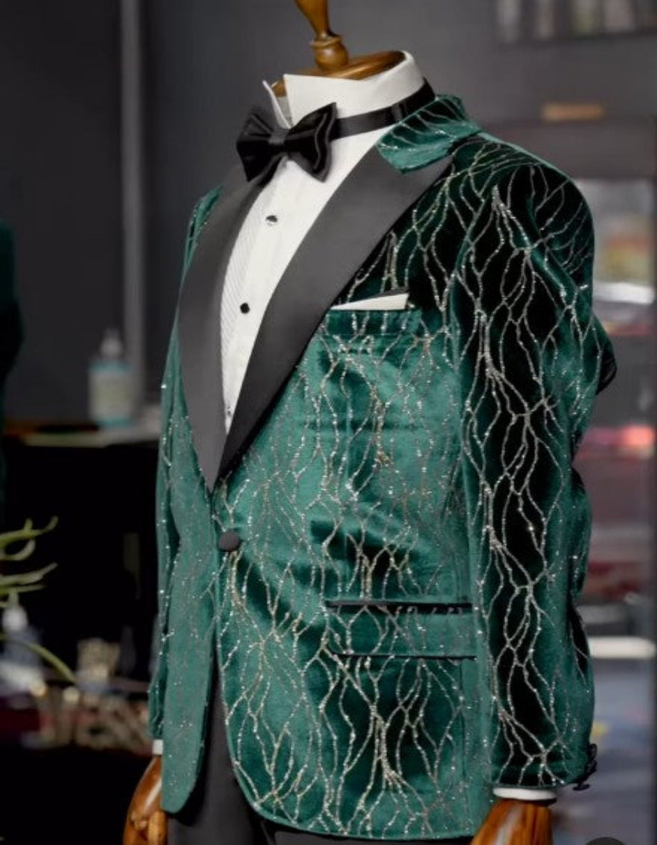 Mardi Gras Two-Toned Tuxedo Jacket