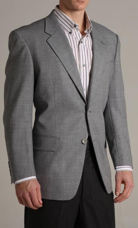 Single Breasted Grey-ish Blue Two buttoned Sports Jacket Cheap Priced Blazer Jacket For Men Online