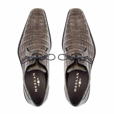 Anderson Grey Crocodile Lace-Up by Mezlan