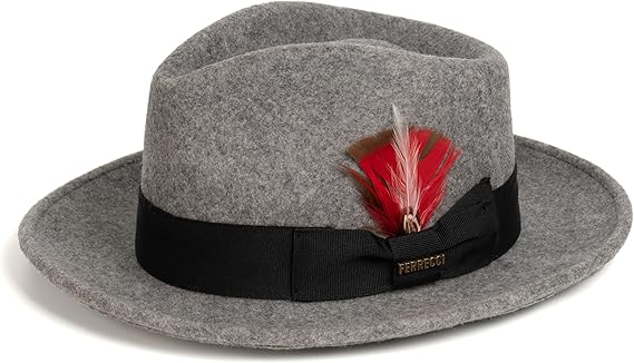 Crushable Australian Wool Grey Fedora Hat