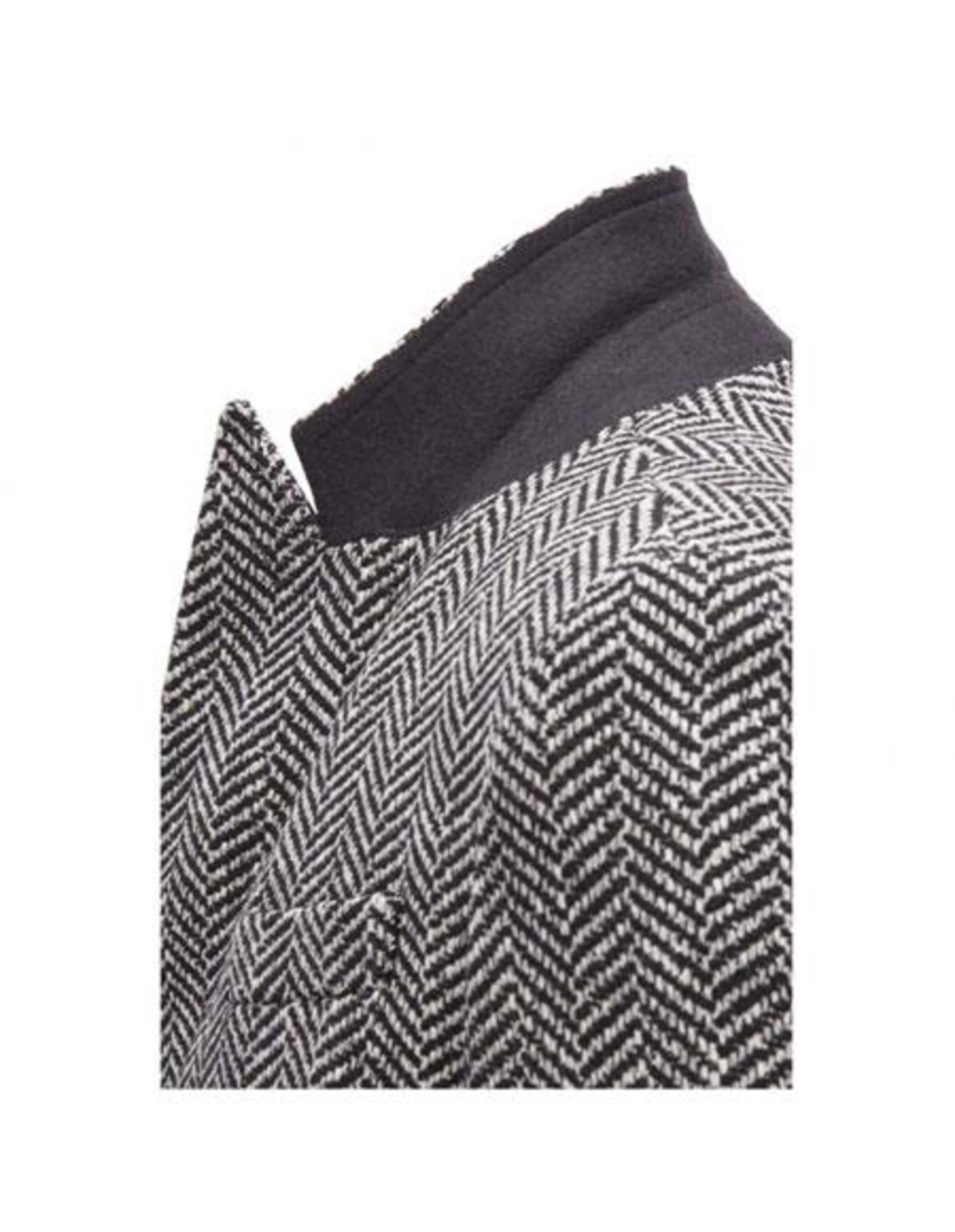 Gray Herringbone Tweed Six Button Overcoat