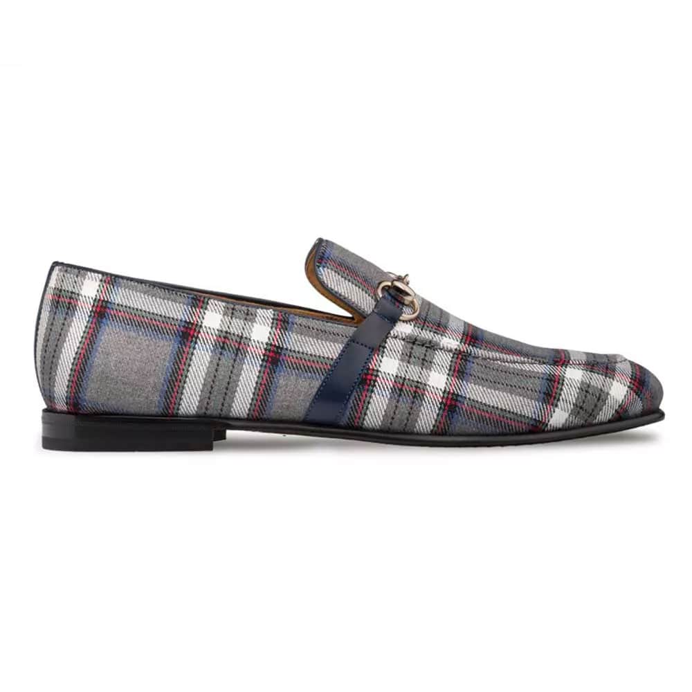 Mezlan Knighton Plaid Apron Toe Mens Moccasin