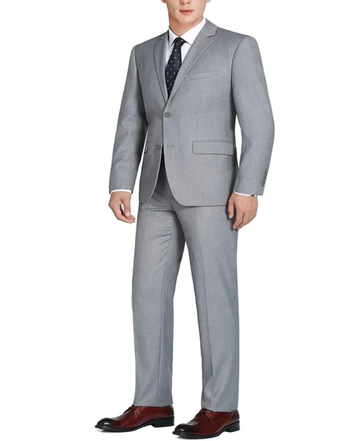 Classic Two Button Light Grey Suit for Men