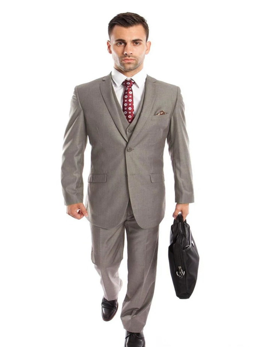 Slim Fit Silver Gray Wedding Suit