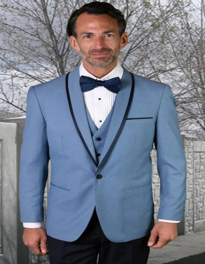 Steel Blue Prom Tuxedo for Men