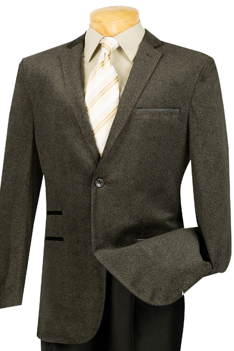 Slim Fit 2 Button Herringbone Professors Blazer