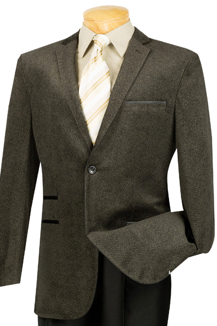 Slim Fit 2 Button Herringbone Professors Blazer