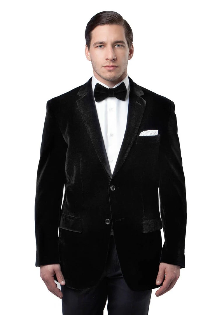 Men's Red Velvet Two Button Blazer