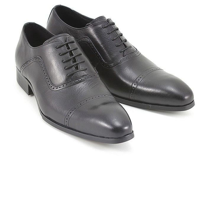Mens Zota Leather Dress Shoe Oxoford Lace Up in Black