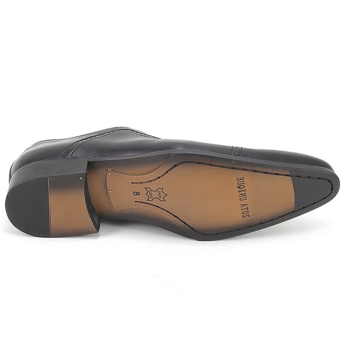 Mens Zota Leather Dress Shoe Oxoford Lace Up in Black
